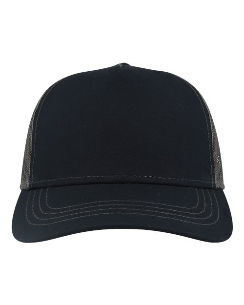 Atlantis Headwear RAPPER Sustainable Canvas Cap #color_Navy/ Dark Grey