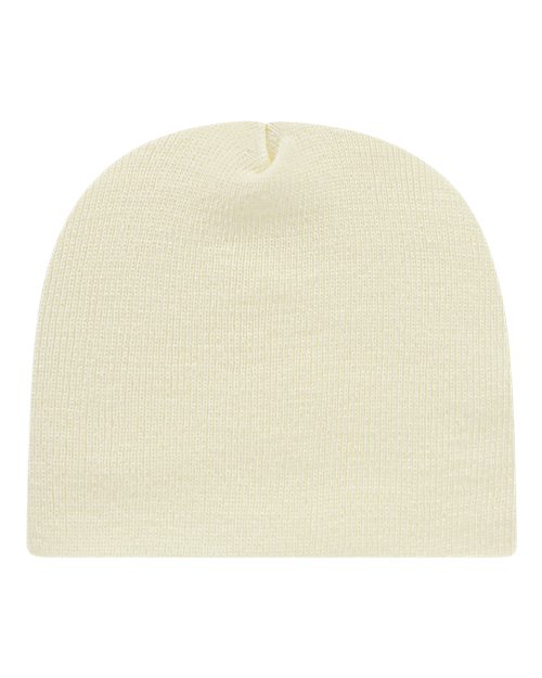 "CAP AMERICA TKN28 USA-Made 8 1/2" Beanie #color_Ivory"