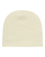 "CAP AMERICA TKN28 USA-Made 8 1/2" Beanie #color_Ivory"