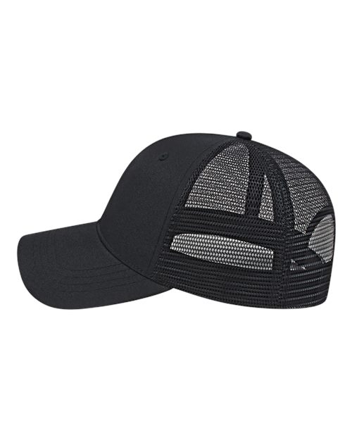 CAP AMERICA x800 X-tra Value Polyester Trucker Cap #color_Black/ Black