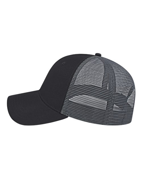 CAP AMERICA x800 X-tra Value Polyester Trucker Cap #color_Black/ Charcoal