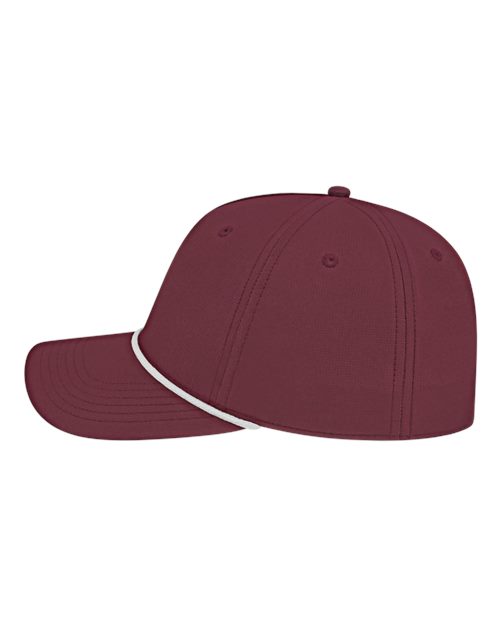 CAP AMERICA i7256 Athletic Rope Cap #color_Merlot/ White