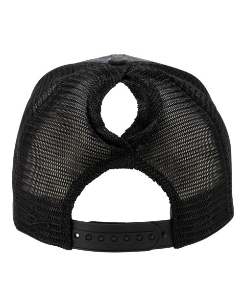 Infinity Her CHARLIE Women's Modern Trucker Cap #color_Black Leopard/ Black