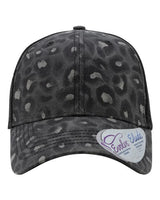Infinity Her CHARLIE Women's Modern Trucker Cap #color_Black Leopard/ Black