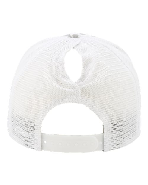 Infinity Her CHARLIE Women's Modern Trucker Cap #color_Grey Cow/ White