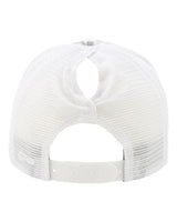 Infinity Her CHARLIE Women's Modern Trucker Cap #color_Grey Cow/ White