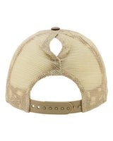 Infinity Her TESS Women's Washed Mesh-Back Cap #color_Chocolate/ Fawn/ Khaki