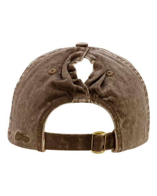 Infinity Her CASSIE Women's Pigment-Dyed with Fashion Undervisor Cap #color_Chocolate/ Fawn