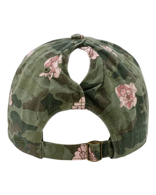 Infinity Her HATTIE Women's Garment-Washed Fashion Print Cap #color_Floral Camo
