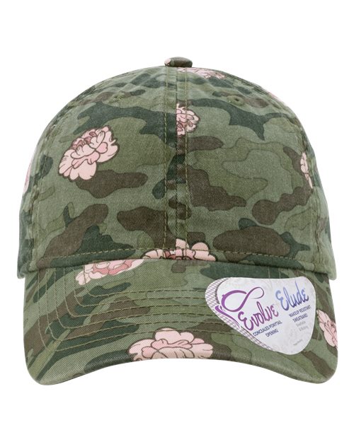 Infinity Her HATTIE Women's Garment-Washed Fashion Print Cap #color_Floral Camo