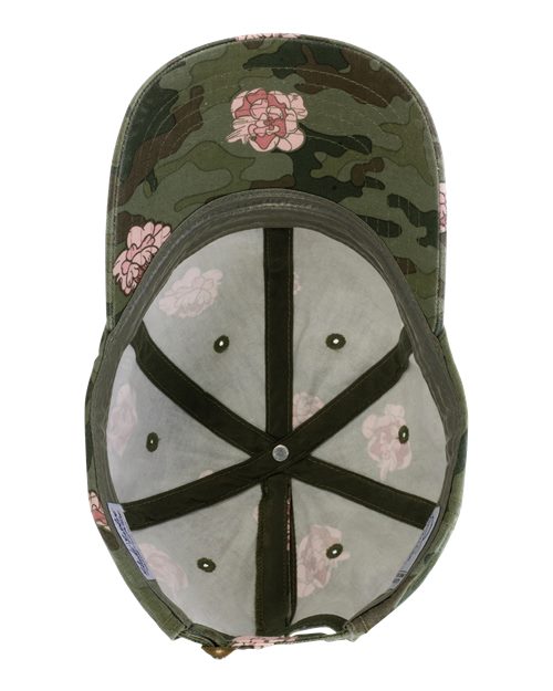 Infinity Her HATTIE Women's Garment-Washed Fashion Print Cap #color_Floral Camo