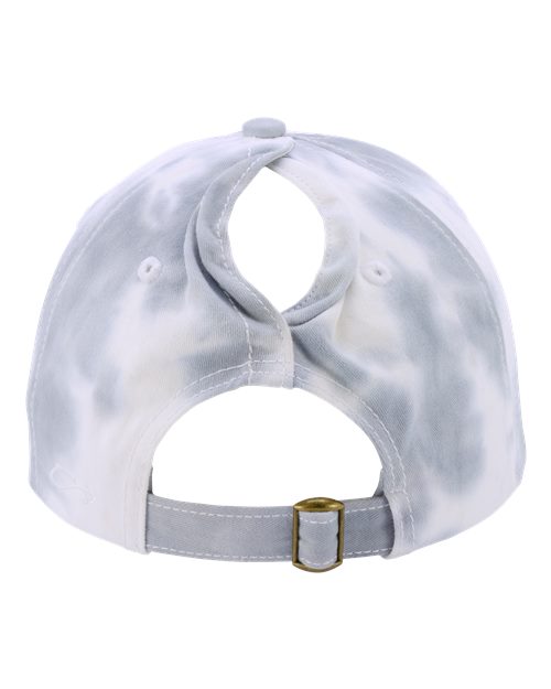 Infinity Her HATTIE Women's Garment-Washed Fashion Print Cap #color_Tie-Dye Slate Blue