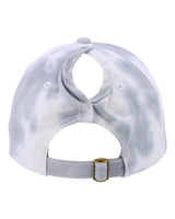 Infinity Her HATTIE Women's Garment-Washed Fashion Print Cap #color_Tie-Dye Slate Blue