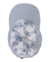 Infinity Her HATTIE Women's Garment-Washed Fashion Print Cap #color_Tie-Dye Slate Blue
