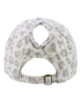 Infinity Her HATTIE Women's Garment-Washed Fashion Print Cap #color_Snow Leopard