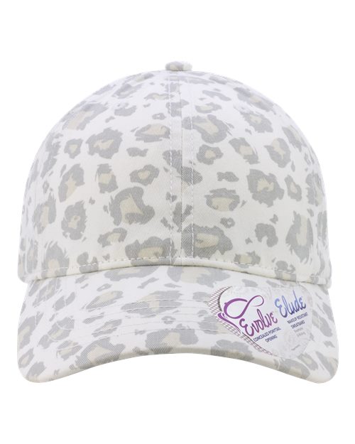 Infinity Her HATTIE Women's Garment-Washed Fashion Print Cap #color_Snow Leopard