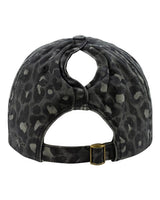 Infinity Her HATTIE Women's Garment-Washed Fashion Print Cap #color_Black Leopard