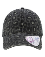 Infinity Her HATTIE Women's Garment-Washed Fashion Print Cap #color_Black Leopard