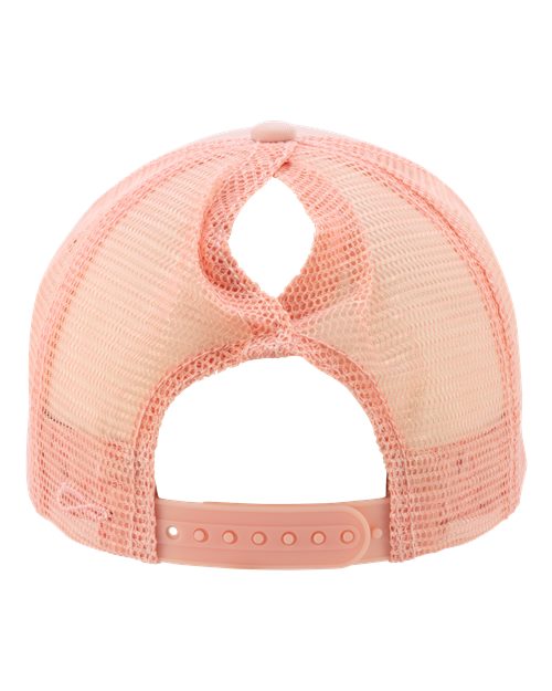 Infinity Her ROSIE Women's Foam Trucker Cap #color_Dusty Pink/ Pink/ Peachy Pink/ Butterfly