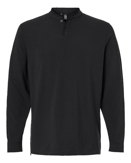 Adidas A597 Henley Long Sleeve Tee #color_Black