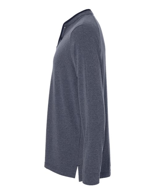 Adidas A597 Henley Long Sleeve Tee #color_Collegiate Navy Melange