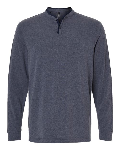 Adidas A597 Henley Long Sleeve Tee #color_Collegiate Navy Melange