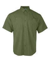 Paragon 700 Hatteras Performance Short Sleeve Fishing Shirt #color_Olive Green