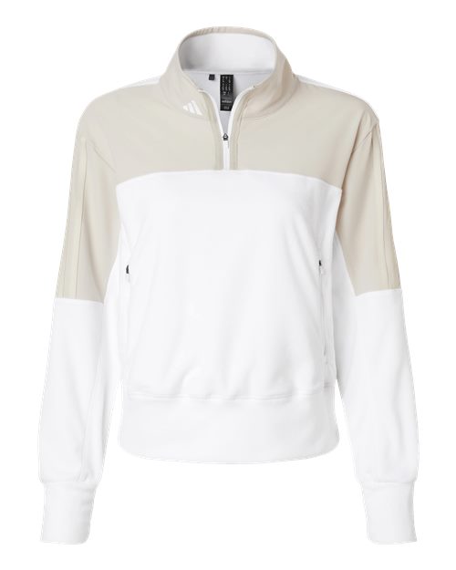 Adidas A601 Women's Fleece Quarter-Zip Pullover #color_Alumina