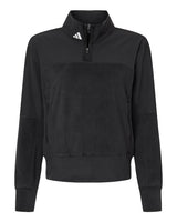 Adidas A601 Women's Fleece Quarter-Zip Pullover #color_Black
