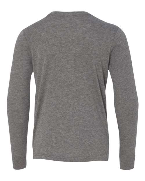 Bella + Canvas 3501Y Youth Jersey Long-Sleeve T-Shirt #color_GREY TRIBLEND