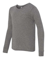 Bella + Canvas 3501Y Youth Jersey Long-Sleeve T-Shirt #color_GREY TRIBLEND
