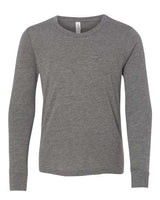 Bella + Canvas 3501Y Youth Jersey Long-Sleeve T-Shirt #color_GREY TRIBLEND