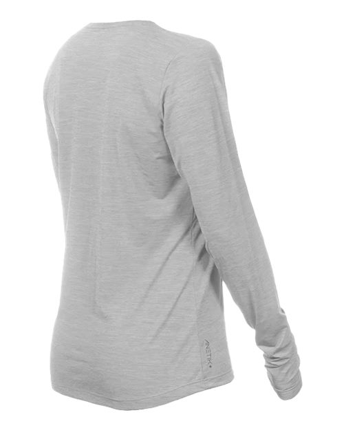 ANETIK WSBRZL0 Women's Breeze Tech Long Sleeve T-Shirt #color_Alloy Heathered