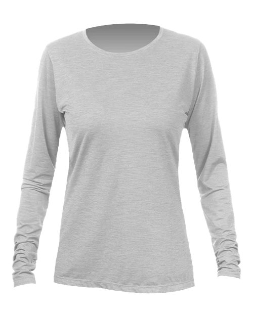 ANETIK WSBRZL0 Women's Breeze Tech Long Sleeve T-Shirt #color_Alloy Heathered