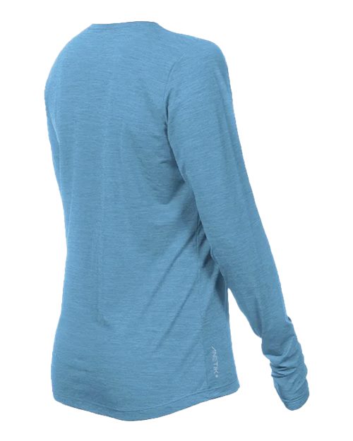 ANETIK WSBRZL0 Women's Breeze Tech Long Sleeve T-Shirt #color_Bahama Heathered