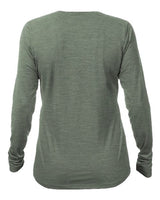 ANETIK WSBRZL0 Women's Breeze Tech Long Sleeve T-Shirt #color_Dark Olive Heathered