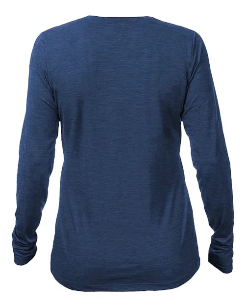 ANETIK WSBRZL0 Women's Breeze Tech Long Sleeve T-Shirt #color_Navy Heathered
