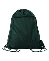 Q-Tees Q135200 Polyester Cinchpack #color_Forest Green