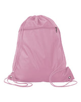Q-Tees Q135200 Polyester Cinchpack #color_Light Pink