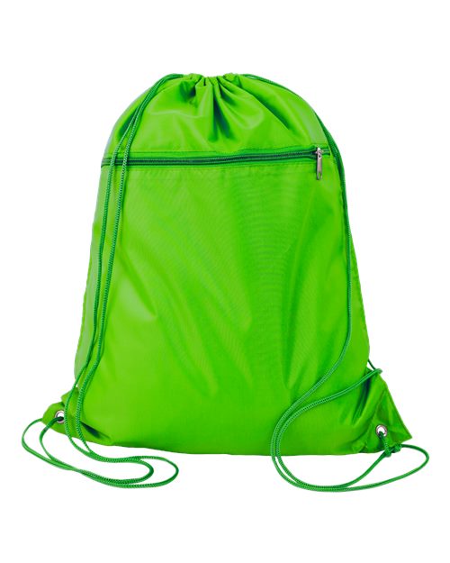 Q-Tees Q135200 Polyester Cinchpack #color_Lime Green