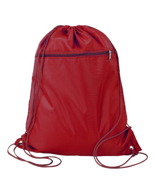 Q-Tees Q135200 Polyester Cinchpack #color_Maroon