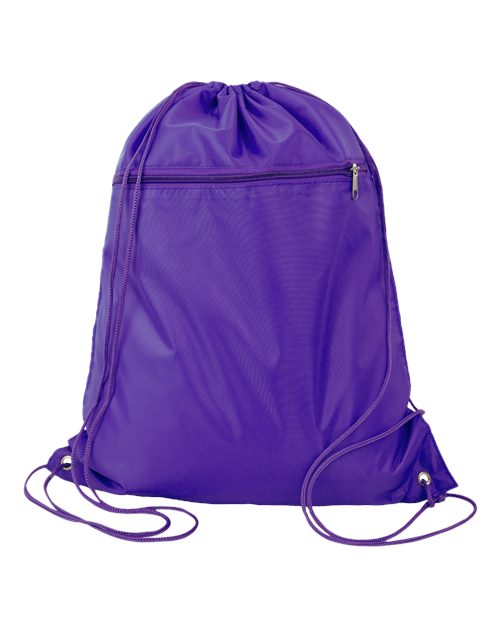 Q-Tees Q135200 Polyester Cinchpack #color_Purple