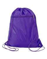Q-Tees Q135200 Polyester Cinchpack #color_Purple