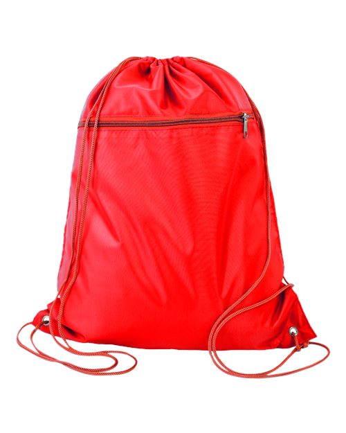 Q-Tees Q135200 Polyester Cinchpack #color_Red