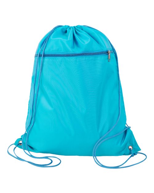 Q-Tees Q135200 Polyester Cinchpack #color_Turquoise