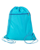 Q-Tees Q135200 Polyester Cinchpack #color_Turquoise