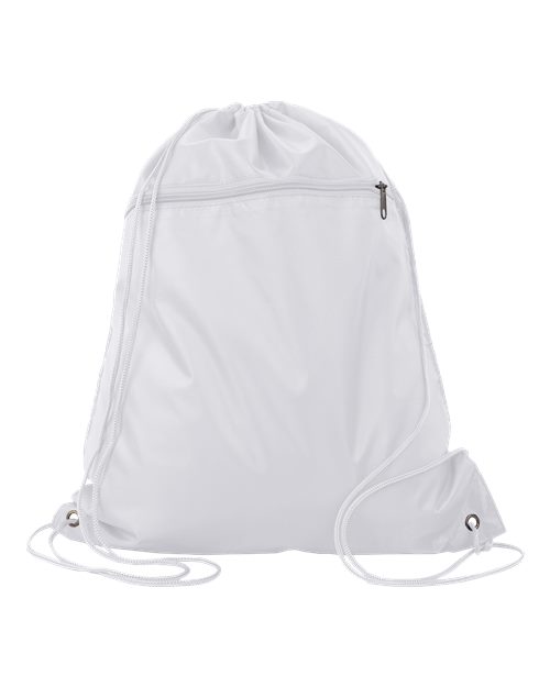 Q-Tees Q135200 Polyester Cinchpack #color_White
