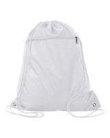 Q-Tees Q135200 Polyester Cinchpack #color_White