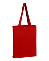 Q-Tees Q800GS Canvas Gusset Promotional Tote #color_Red