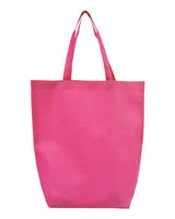 Q-Tees Q1251 Non-Woven Gusset Bottom Tote #color_Hot Pink